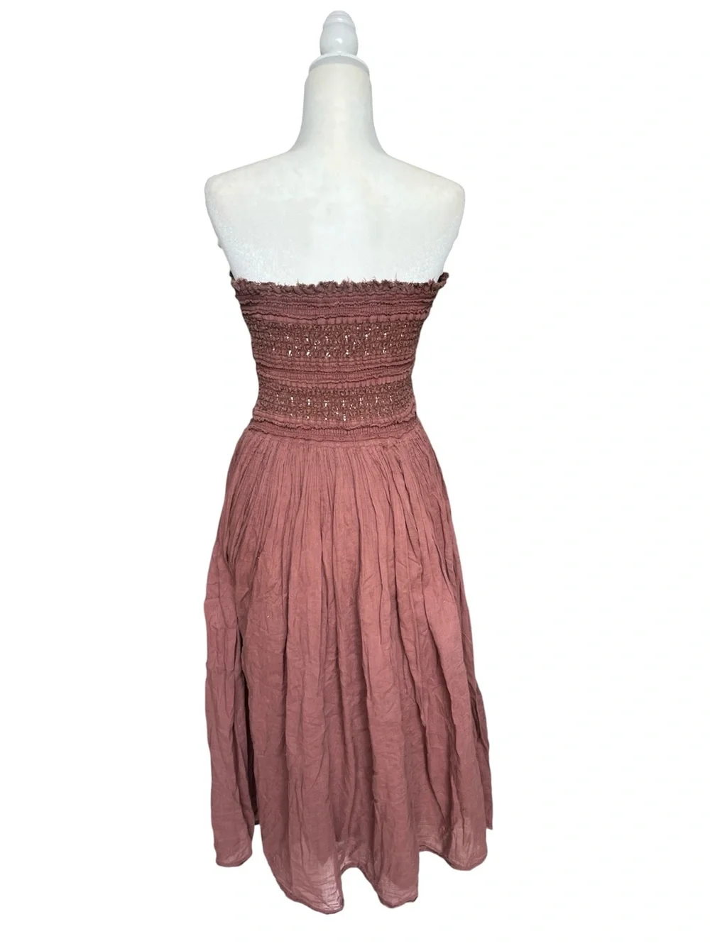 Free People FP One Ravenna Convertible Maxi Skirt Dress Strapless Smocked Midi